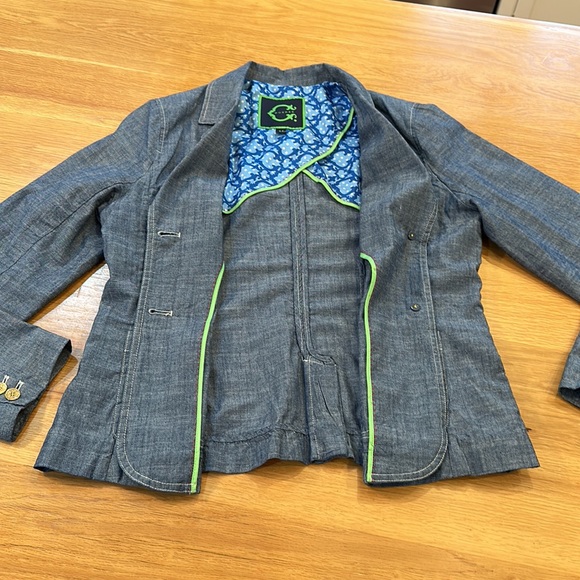 TORY BURCH Brand C.Wonder Size 14-Denim Jeans Blazer Giglio Style ~Jacket Layer - Picture 10 of 16